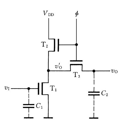 有比型動態(tài)MOS反相器圖

