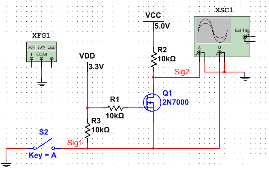 NMOS管應(yīng)用及模擬電路圖